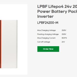 Felicity lithium 5kwh 24v LPBF (200a)