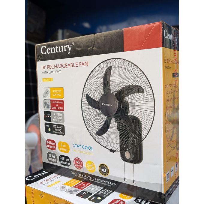 Century Fan Rechargeable 45D 18”