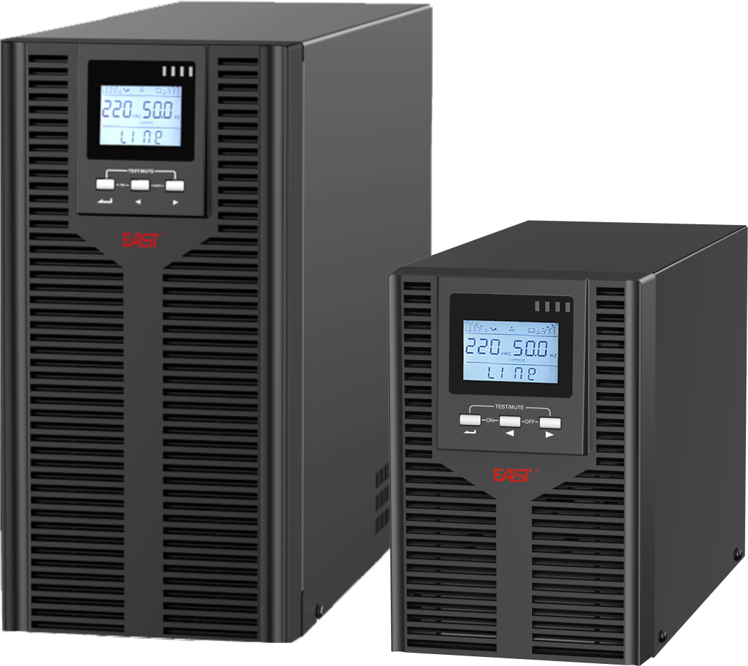 EAST UPS single phase EA900G4, 6KVA/6KW, tower model,  230V/50Hz input and output, with 16*7Ah batteries