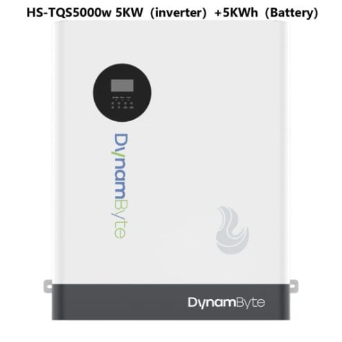 DYNAM BYTE ALL IN ONE 5KW LITHIUM WITH 5KVA HYBRID INVERTER 51.2V