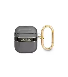 GUESS LOGO AIRPODS 1/2 CASE-GRAY