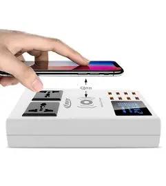 CD-A10W 8 USB PORT WITH WIRELESS CHARGING