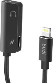 BUDI LIGHTNING TO 3.5M WITH LIGHTNING CONNECTOR M8J137 BLACK