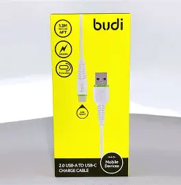 BUDI USB-A TO USB-C CHARGE CABLE M8J150T20 WHITE