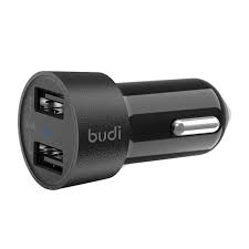 BUDI CAR CHARGER 2 USB PORTS M8J109 BLACK