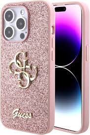 IPHONE 13 PRO GUESS GLITTER PINK/GOLD