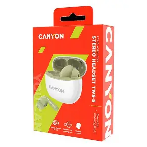CANYON TRUE WIRELESS STEREO TWS-5 WHITE