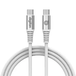 DIGIFONE CHEETAH USB C TO C 2M CABLE WHITE