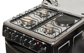 NEXUS NX-5055BC(4+0) GAS COOKER BLACK- IGNITION