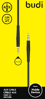 BUDI AUX CABLE M8J150X90 BLACK