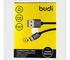 BUDI USB-A TO USB-C CHARGE/SYNC CABLE M8J166TC