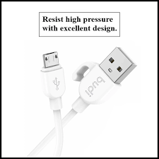 BUDI CHARGE/SYNC CABLE MICRO USB M8J150M20 WHITE