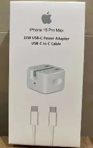 IPHONE 15 PRO MAX 35W USB-C POWER ADAPTER USB-C TO C CABLE