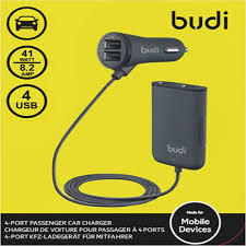 BUDI 4 PORT PASSENGER CHARGER M8J068 BLK
