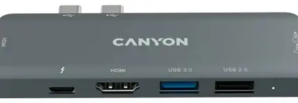 CANYON USB 8IN1 T-BOLT 4k HUB DS-8 S.GREY
