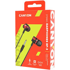 CANYON EARPHONES EP-3 MIC 1.2M RED