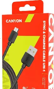 CANYON CABLES USB 1.5W 1M BLACK