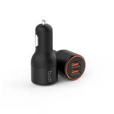 BUDI M8J623 DUAL USB METAL CAR CHARGER