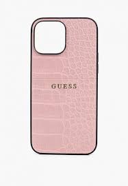 IPHONE 13 GUESS CROCO CASE-PINK