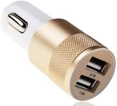 BUDI CAR CHARGER 2 USB PORTS M8J618 GOLD
