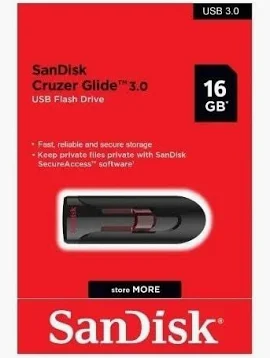 SANDISK CRUZER GLIDE 3.0 FLASH DRIVE 16GB