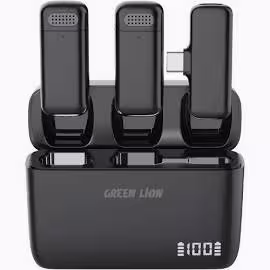 GREEN LION DUO CAST WIRELESS MIC LIGHTENING – BLACK GNDCTWMICLGBK