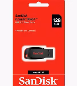 SANDISK CRUZER BLADE 2.0 FLASH DRIVE 128GB