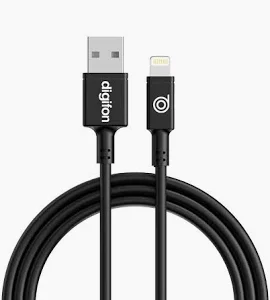 DIGIFONE CHEETAH USB C- TO LIGHTNING 2M CABLE BLACK