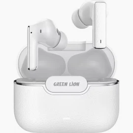 Green Lion River Plus True Wireless Earbuds – White