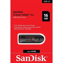 SANDISK CRUZER GLIDE 3.0 FLASH DRIVE 16GB