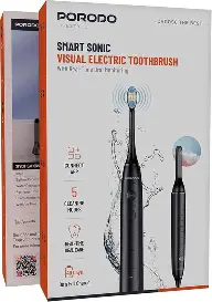 Porodo Lifestyle 1000mAh IPX7 Electric Toothbrush With Manual Mode 110ml Water Tank Type-C – Black