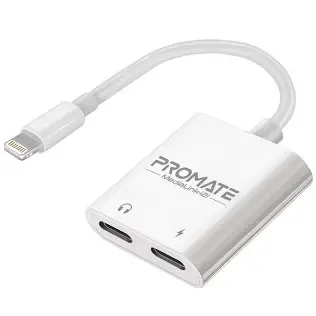 PROMATE 2 IN 1 AUDIO & CHARGING ADAPTOR