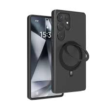 Levelo Matteo With Bottom Stand Grip Case For Samsung S25 Plus – Black