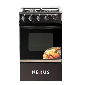NEXUS NX-5055BC(4+0) GAS COOKER BLACK- IGNITION