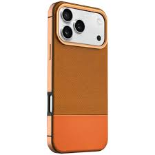 LEVELO CUIR CASE FOR IPHONE 17 PRO – SUNRISE ORANGE