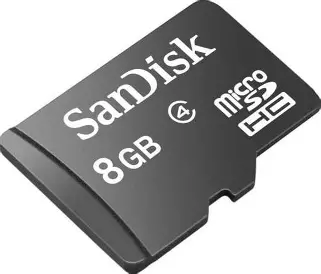 SANDISK MICROSDHC CARD 8GB WITH ADAPTER