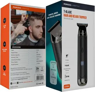 Porodo 3 In 1 Rechargeable Hair Trimmer – Black