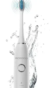 Porodo Lifestyle 1000Mah Ipx7 Electric Toothbrush With Manual Mode 110ml Water Tank Type-C – White