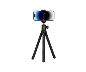 Porodo Flexible Foldable And Extendabl Tripod Stand – Black