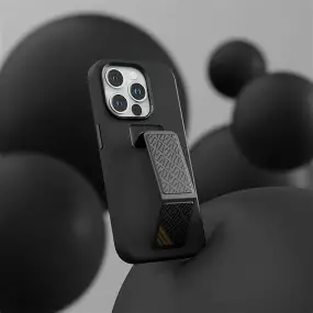 Levelo Morphix Silicone Case With Leather Grip For IPhone 17 Pro – Black