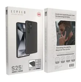 Levelo Iris Liquid Silicone Case For Samsung S25 Plus – Black
