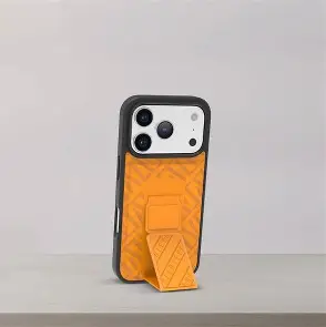 Levelo Morphix Vallo PU Leather Grip Case For IPhone 17 Pro – Sunrise Storm