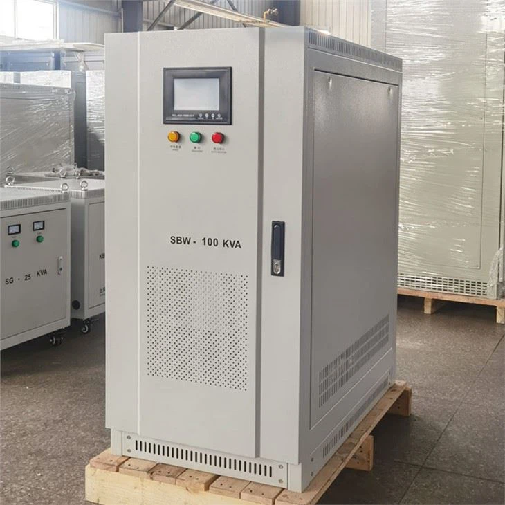 SMK 100KVA 3 PHASE SERVO MOTOR VOLTAGE STABILIZER WITH LCD SCREEN DISPLAY INPUT