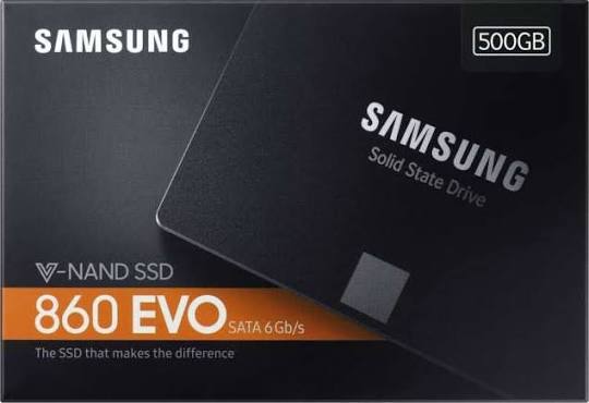 Samsung SSD MZ- 76E500BW 860 Evo 2.5” – 500GB
