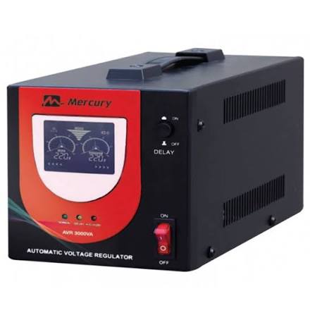 MERCURY 5KVA AVR,SINGLE PHASE, RELAY TYPE, DIGITAL DISPLAY
