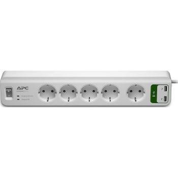 APC HOME/OFFICE SURGEARREST 5 OUTLETS WITH 5V, 2.4A 2 PORT USB CHARGER 230V UK