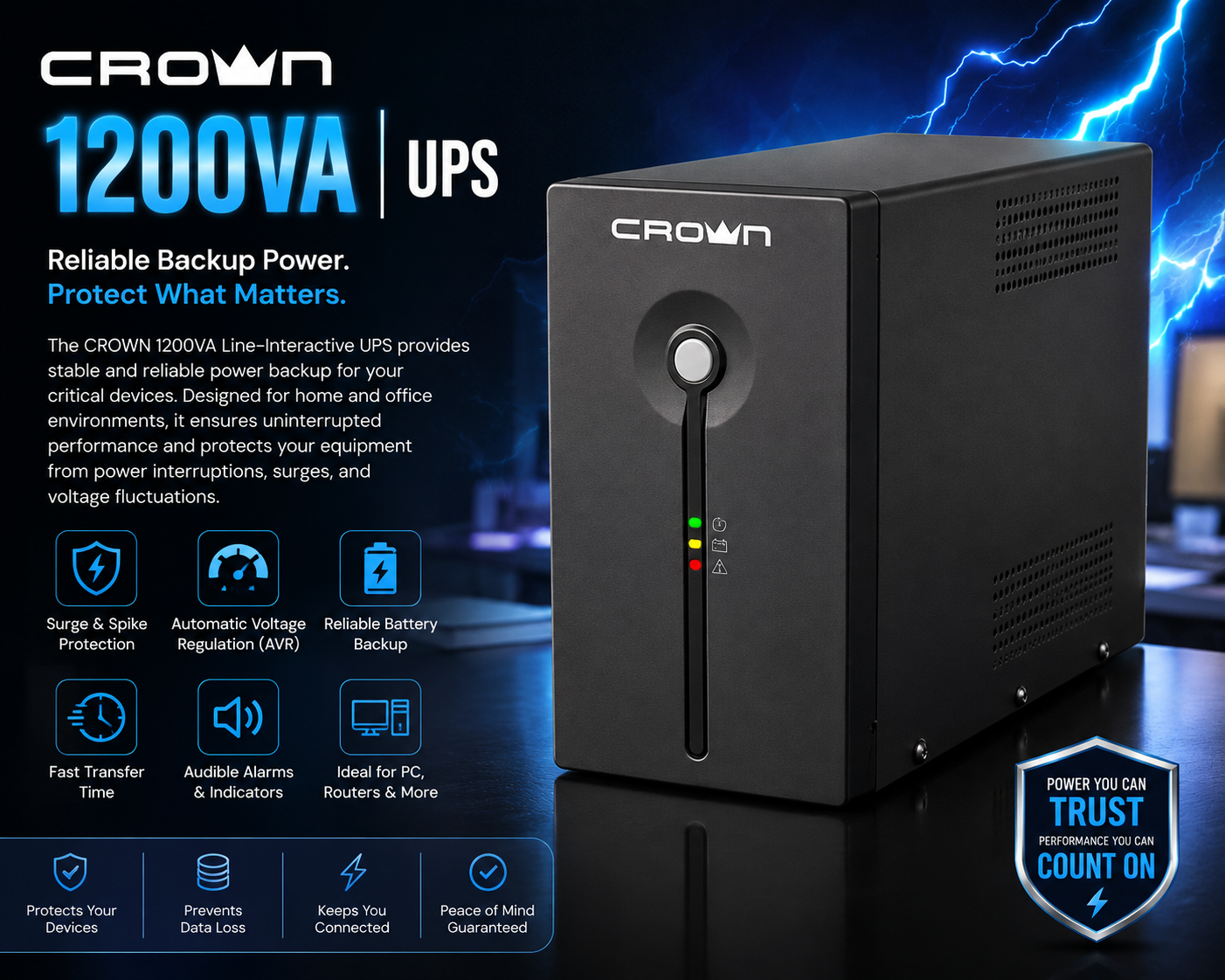 CROWN UPS 1200VA
