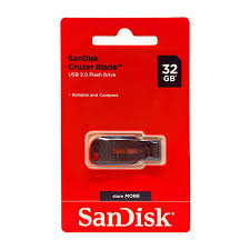 SANDISK  CRUZER BLADE    2.0  32GB FLASH DRIVE