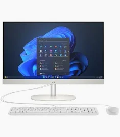 HP 240 G10 AIO PC (CI3-N300/8GB/512GB/23.8″ FHD/DOS)-  White
